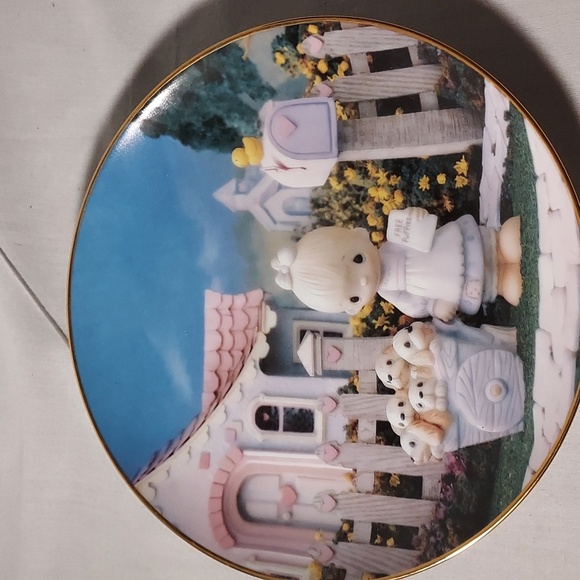 1993 Precious Moments Collectible Plate God Loveth A Cheerful Giver Sam Butcher - Picture 1 of 7